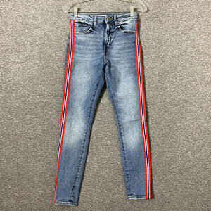 Zara Women's Size 4 Blue High Waisted Skinny Cotton Denim Jeans